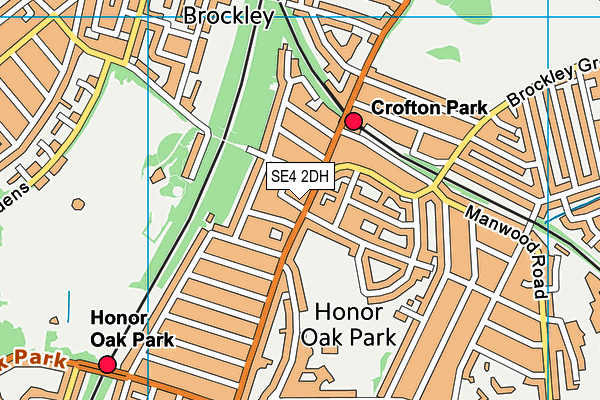 SE4 2DH map - OS VectorMap District (Ordnance Survey) SE4 2DH map - OS VectorMap District (Ordnance Survey)