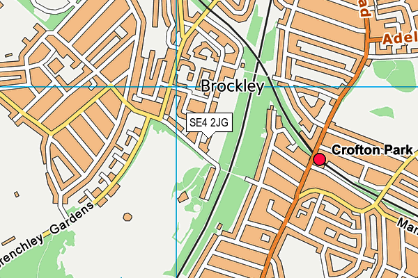 SE4 2JG map - OS VectorMap District (Ordnance Survey) SE4 2JG map - OS VectorMap District (Ordnance Survey)