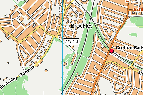 SE4 2LJ map - OS VectorMap District (Ordnance Survey) SE4 2LJ map - OS VectorMap District (Ordnance Survey)