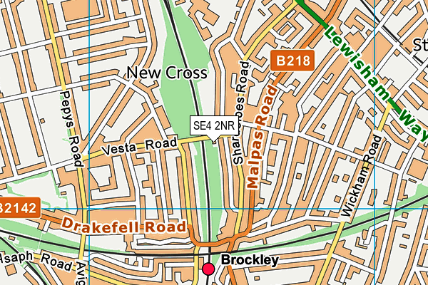 SE4 2NR map - OS VectorMap District (Ordnance Survey)