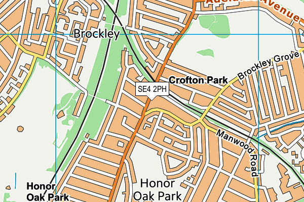 SE4 2PH map - OS VectorMap District (Ordnance Survey) SE4 2PH map - OS VectorMap District (Ordnance Survey)