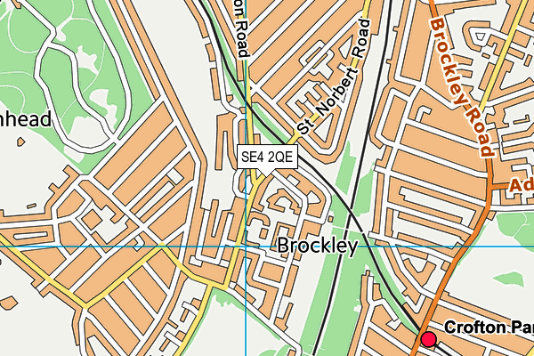 SE4 2QE map - OS VectorMap District (Ordnance Survey) SE4 2QE map - OS VectorMap District (Ordnance Survey)