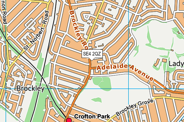 SE4 2QZ map - OS VectorMap District (Ordnance Survey)