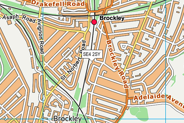SE4 2SY map - OS VectorMap District (Ordnance Survey)
