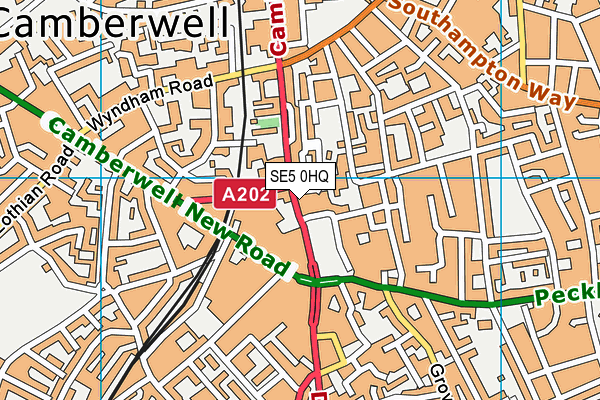 SE5 0HQ map - OS VectorMap District (Ordnance Survey)