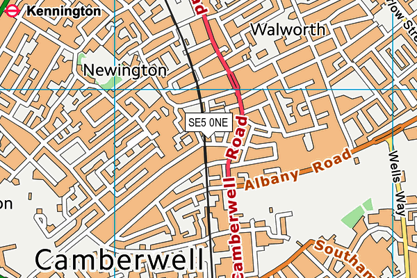 SE5 0NE map - OS VectorMap District (Ordnance Survey) SE5 0NE map - OS VectorMap District (Ordnance Survey)
