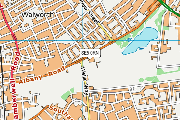 SE5 0RN map - OS VectorMap District (Ordnance Survey) SE5 0RN map - OS VectorMap District (Ordnance Survey)
