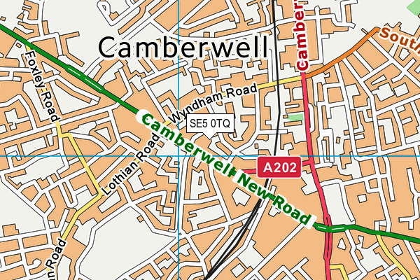 SE5 0TQ map - OS VectorMap District (Ordnance Survey)