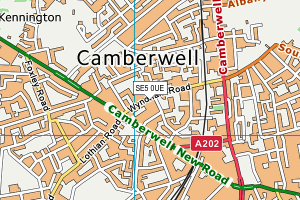 SE5 0UE map - OS VectorMap District (Ordnance Survey) SE5 0UE map - OS VectorMap District (Ordnance Survey)