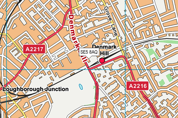 SE5 8AQ map - OS VectorMap District (Ordnance Survey)