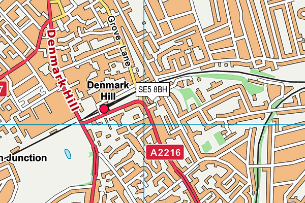 SE5 8BH map - OS VectorMap District (Ordnance Survey) SE5 8BH map - OS VectorMap District (Ordnance Survey)