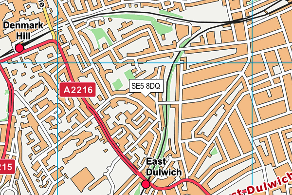 SE5 8DQ map - OS VectorMap District (Ordnance Survey) SE5 8DQ map - OS VectorMap District (Ordnance Survey)