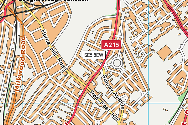 SE5 8EW map - OS VectorMap District (Ordnance Survey) SE5 8EW map - OS VectorMap District (Ordnance Survey)