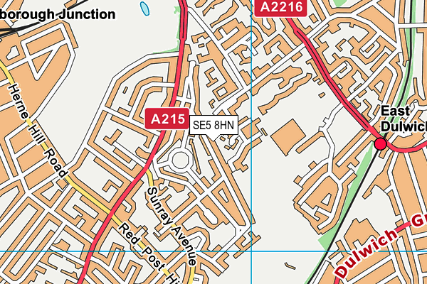 SE5 8HN map - OS VectorMap District (Ordnance Survey) SE5 8HN map - OS VectorMap District (Ordnance Survey)