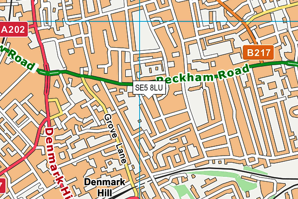 SE5 8LU map - OS VectorMap District (Ordnance Survey) SE5 8LU map - OS VectorMap District (Ordnance Survey)