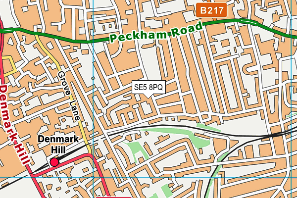 SE5 8PQ map - OS VectorMap District (Ordnance Survey) SE5 8PQ map - OS VectorMap District (Ordnance Survey)