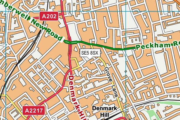 SE5 8SX map - OS VectorMap District (Ordnance Survey) SE5 8SX map - OS VectorMap District (Ordnance Survey)