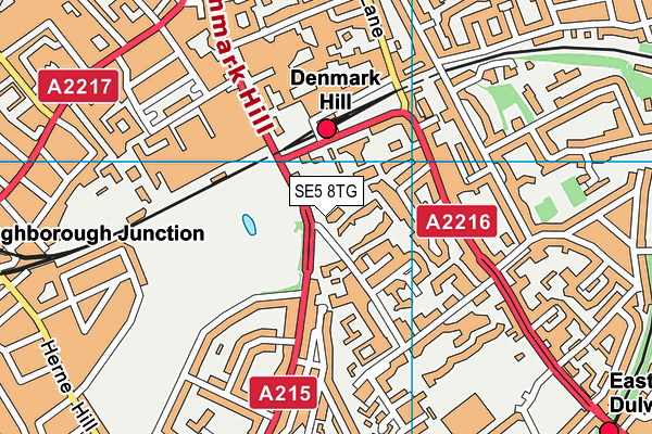 SE5 8TG map - OS VectorMap District (Ordnance Survey) SE5 8TG map - OS VectorMap District (Ordnance Survey)