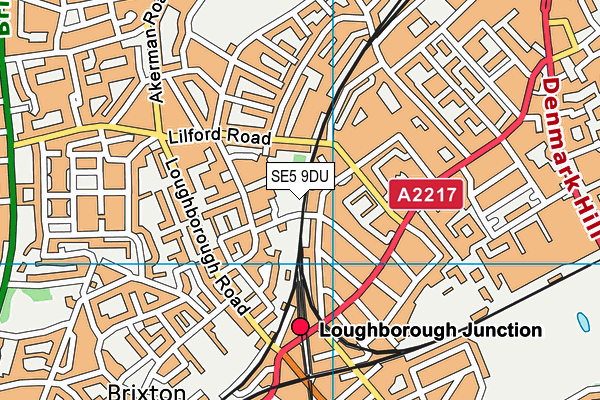 SE5 9DU map - OS VectorMap District (Ordnance Survey) SE5 9DU map - OS VectorMap District (Ordnance Survey)