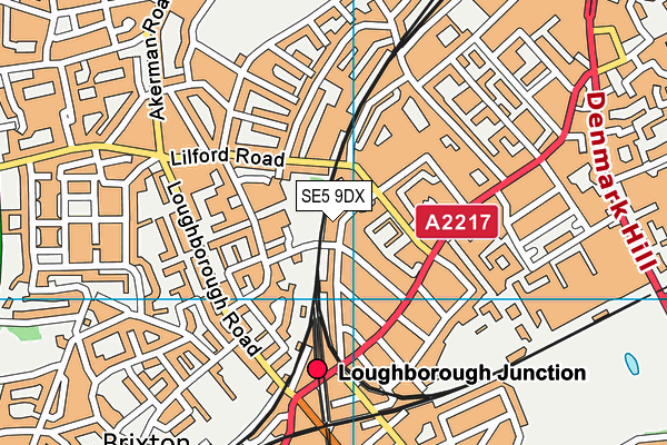 SE5 9DX map - OS VectorMap District (Ordnance Survey) SE5 9DX map - OS VectorMap District (Ordnance Survey)