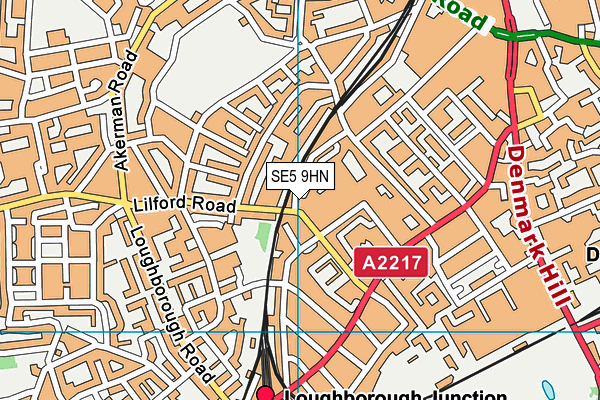 SE5 9HN map - OS VectorMap District (Ordnance Survey) SE5 9HN map - OS VectorMap District (Ordnance Survey)