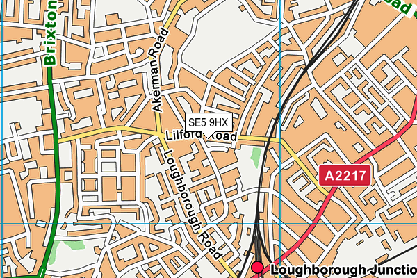 SE5 9HX map - OS VectorMap District (Ordnance Survey) SE5 9HX map - OS VectorMap District (Ordnance Survey)
