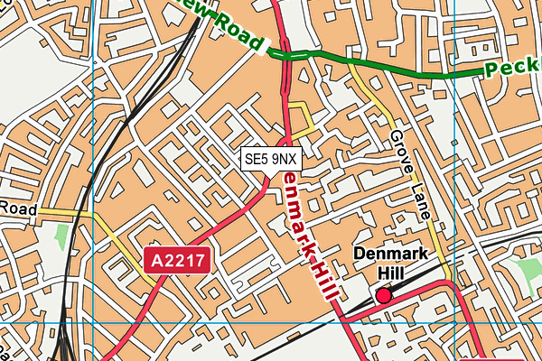 SE5 9NX map - OS VectorMap District (Ordnance Survey) SE5 9NX map - OS VectorMap District (Ordnance Survey)