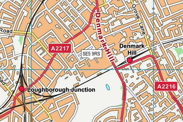 SE5 9RS map - OS VectorMap District (Ordnance Survey) SE5 9RS map - OS VectorMap District (Ordnance Survey)