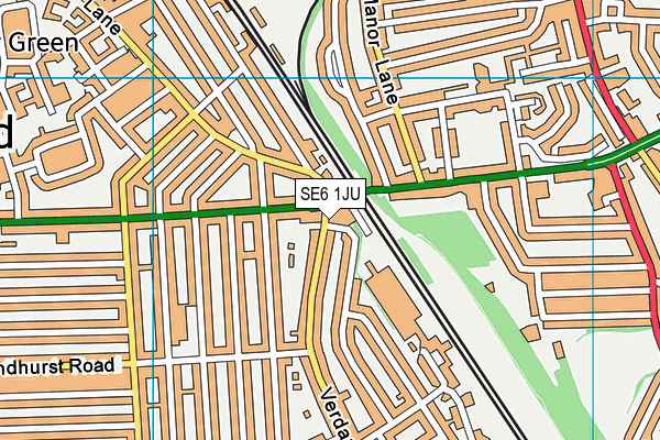 SE6 1JU map - OS VectorMap District (Ordnance Survey) SE6 1JU map - OS VectorMap District (Ordnance Survey)