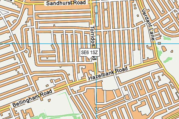 SE6 1SZ map - OS VectorMap District (Ordnance Survey) SE6 1SZ map - OS VectorMap District (Ordnance Survey)