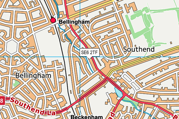 SE6 2TF map - OS VectorMap District (Ordnance Survey) SE6 2TF map - OS VectorMap District (Ordnance Survey)