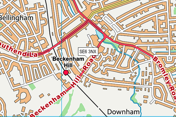 SE6 3NX map - OS VectorMap District (Ordnance Survey)