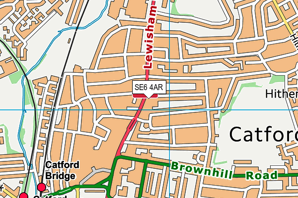SE6 4AR map - OS VectorMap District (Ordnance Survey) SE6 4AR map - OS VectorMap District (Ordnance Survey)