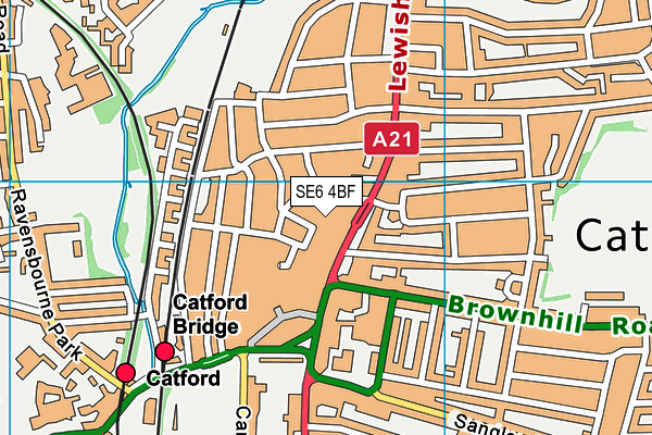 SE6 4BF map - OS VectorMap District (Ordnance Survey) SE6 4BF map - OS VectorMap District (Ordnance Survey)