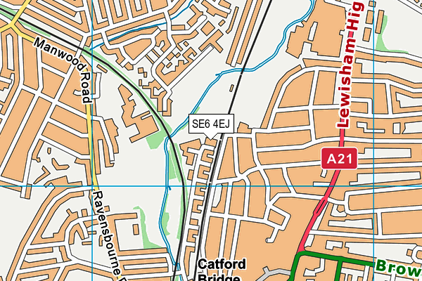 SE6 4EJ map - OS VectorMap District (Ordnance Survey) SE6 4EJ map - OS VectorMap District (Ordnance Survey)