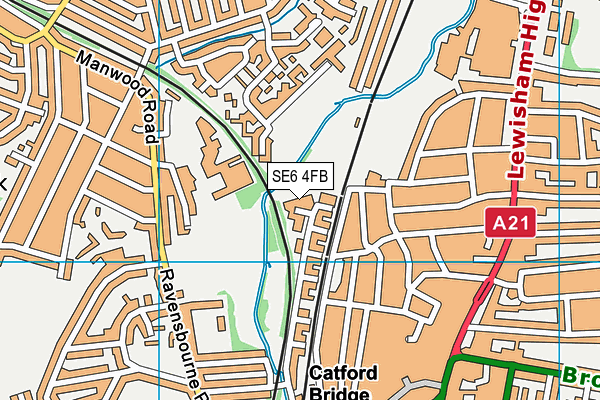 SE6 4FB map - OS VectorMap District (Ordnance Survey) SE6 4FB map - OS VectorMap District (Ordnance Survey)