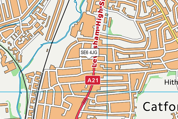 SE6 4JG map - OS VectorMap District (Ordnance Survey) SE6 4JG map - OS VectorMap District (Ordnance Survey)
