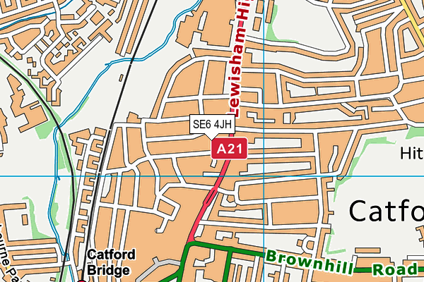 SE6 4JH map - OS VectorMap District (Ordnance Survey) SE6 4JH map - OS VectorMap District (Ordnance Survey)