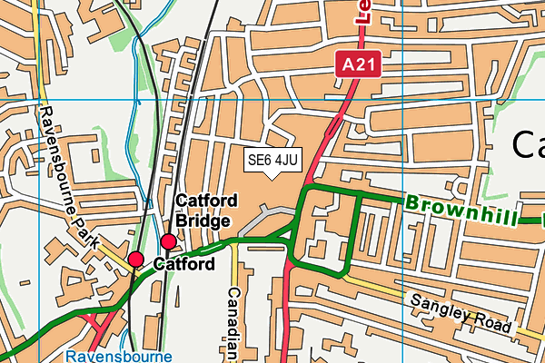 SE6 4JU map - OS VectorMap District (Ordnance Survey) SE6 4JU map - OS VectorMap District (Ordnance Survey)