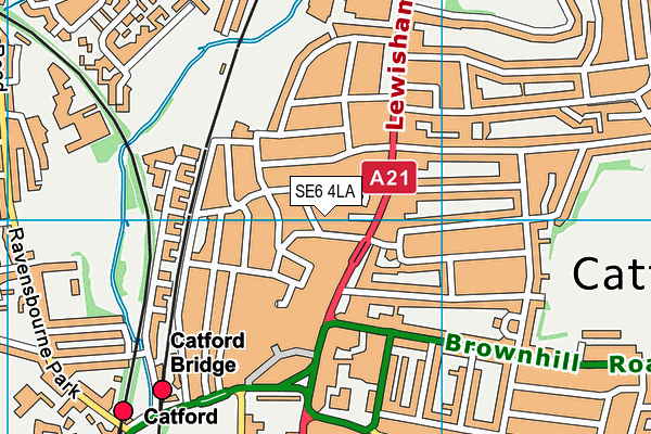 SE6 4LA map - OS VectorMap District (Ordnance Survey) SE6 4LA map - OS VectorMap District (Ordnance Survey)