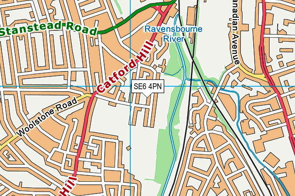 SE6 4PN map - OS VectorMap District (Ordnance Survey) SE6 4PN map - OS VectorMap District (Ordnance Survey)