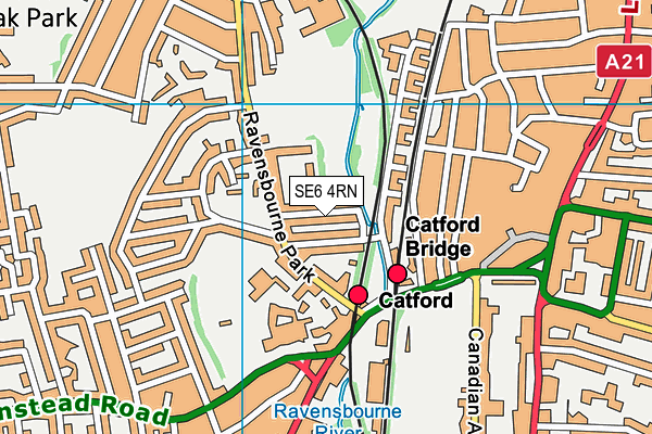 SE6 4RN map - OS VectorMap District (Ordnance Survey)