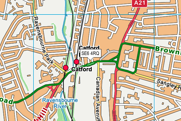 SE6 4RQ map - OS VectorMap District (Ordnance Survey) SE6 4RQ map - OS VectorMap District (Ordnance Survey)