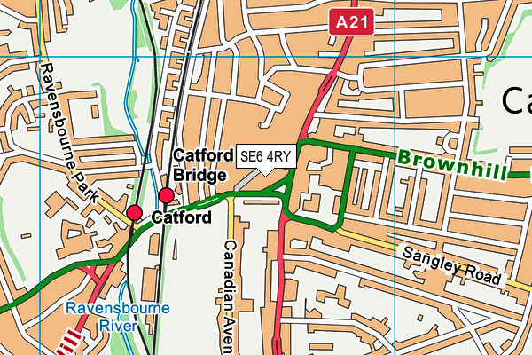SE6 4RY map - OS VectorMap District (Ordnance Survey) SE6 4RY map - OS VectorMap District (Ordnance Survey)