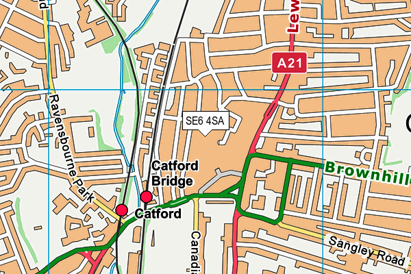SE6 4SA map - OS VectorMap District (Ordnance Survey) SE6 4SA map - OS VectorMap District (Ordnance Survey)