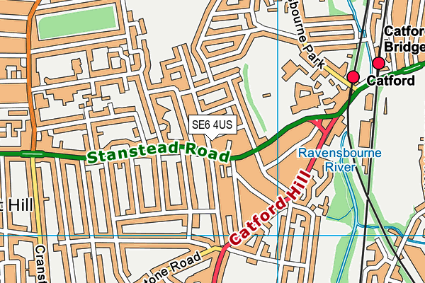 SE6 4US map - OS VectorMap District (Ordnance Survey) SE6 4US map - OS VectorMap District (Ordnance Survey)