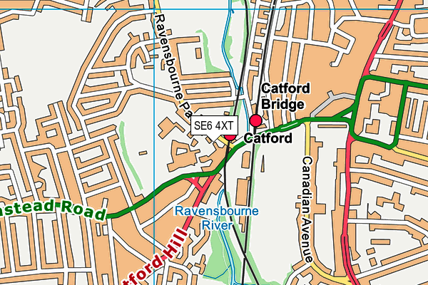 SE6 4XT map - OS VectorMap District (Ordnance Survey) SE6 4XT map - OS VectorMap District (Ordnance Survey)