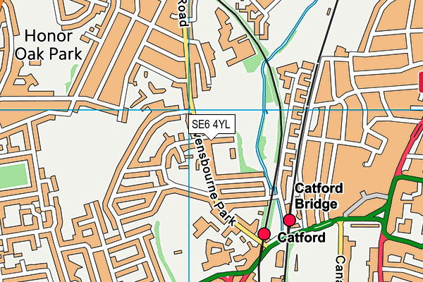 SE6 4YL map - OS VectorMap District (Ordnance Survey)
