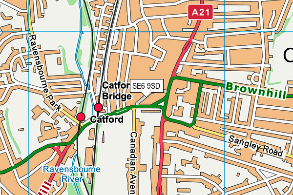 SE6 9SD map - OS VectorMap District (Ordnance Survey) SE6 9SD map - OS VectorMap District (Ordnance Survey)