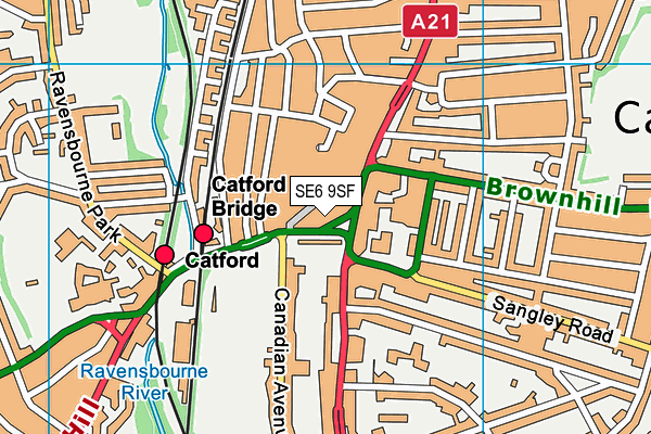 SE6 9SF map - OS VectorMap District (Ordnance Survey) SE6 9SF map - OS VectorMap District (Ordnance Survey)